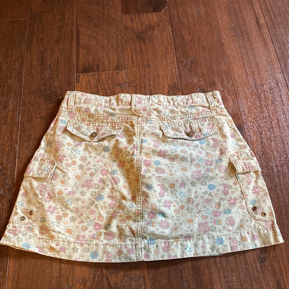 Green floral cargo mini skirt skort with shorts size 16R - Picture 2 of 10